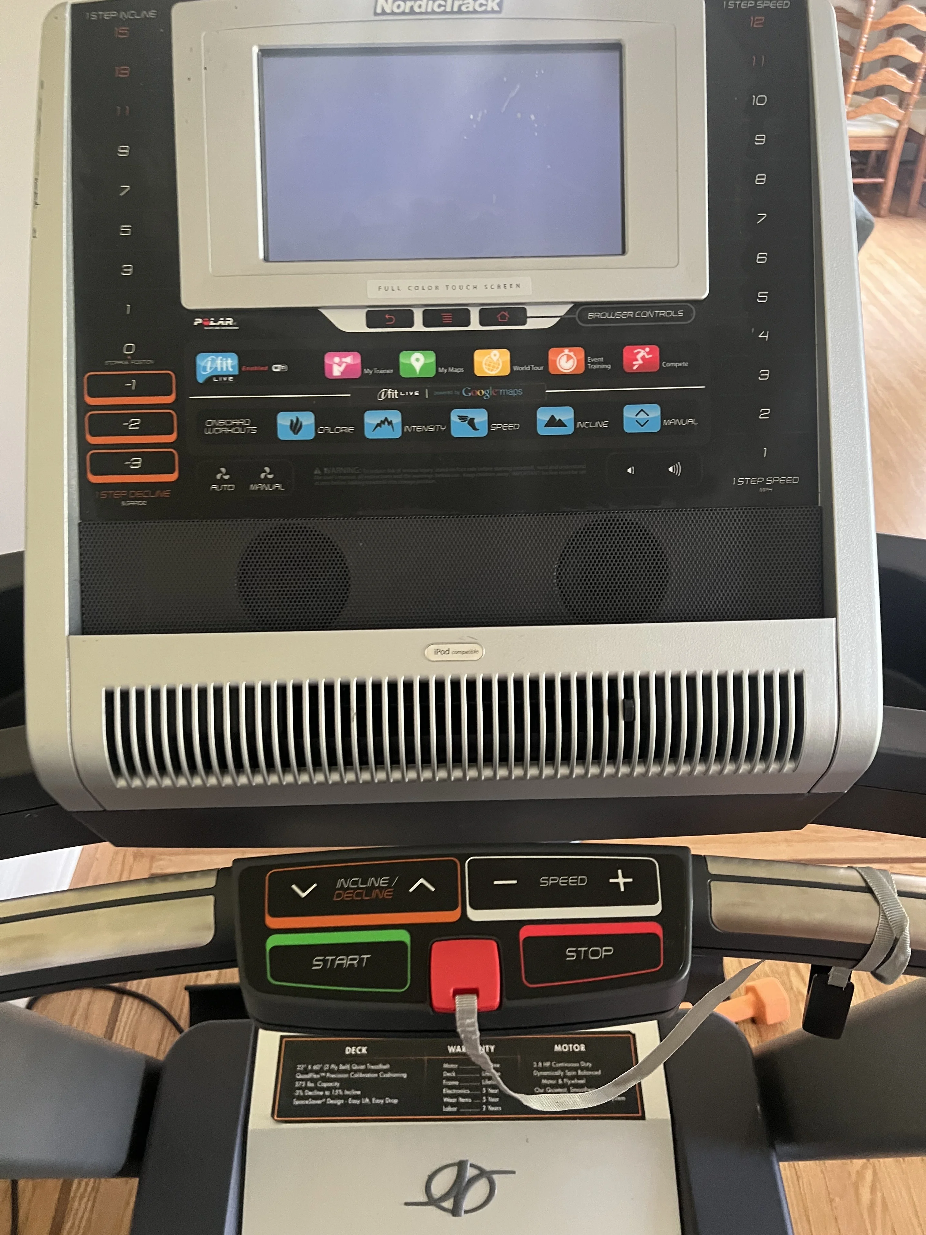 NordicTrack Elite 9500 Pro treadmill display repair - Hamilton